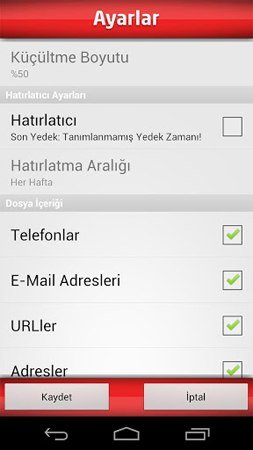 avea yedek uygulaması android